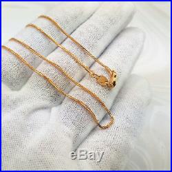 22K Solid Gold Chain Necklace Foxtail 16.25 Lobster Claw Thin & Light 3.02gm
