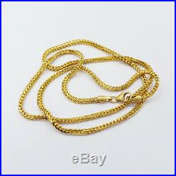 22K Solid Yellow Gold Chain Necklace 20 Franco Genuine Hallmarked 916 GOLDSHINE