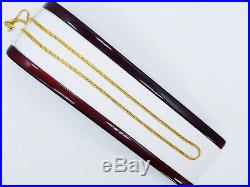 22K Solid Yellow Gold Chain Necklace 22 Ball/Bead Cable Combo Flat Hallmark 916