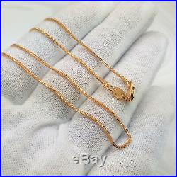 22K Solid Yellow Gold Chain Necklace Foxtail 18 Lobster Claw Thin & Light 3.31g