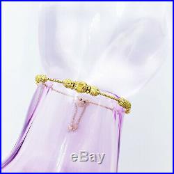 22K Solid Yellow Gold Female Bolo Bracelet 5 to 8 Slider Clasp Hallmarked 916