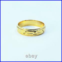 22K Solid Yellow Gold Men's Band Ring US Size 9 Genuine Hallmarked 916 GOLDSHINE