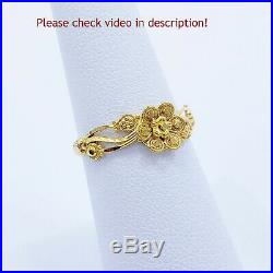 22K Solid Yellow Gold RING US Size 7 Women Genuine Hallmarked 22KT Handcrafted