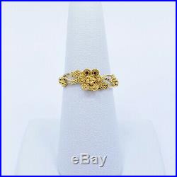 22K Solid Yellow Gold RING US Size 7 Women Genuine Hallmarked 22KT Handcrafted