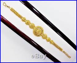22K Solid Yellow Gold Women Bracelet 6 7 Adjustable Hallmark 916 Handcrafted