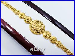 22K Solid Yellow Gold Women Bracelet 6 7 Adjustable Hallmark 916 Handcrafted
