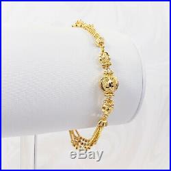 22K Solid Yellow Gold Women Bracelet 6.75-7.25 Genuine Hallmark 916 GOLDSHINE