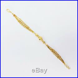 22K Solid Yellow Gold Women Bracelet 6.75-7.25 Genuine Hallmark 916 GOLDSHINE