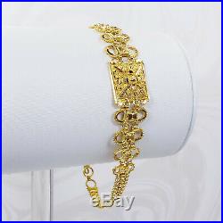 22K Solid Yellow Gold Women Bracelet 6.75-7.5 Genuine Hallmarked 916 GOLDSHINE
