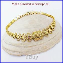22K Solid Yellow Gold Women Bracelet 6.75-7.6 Genuine Hallmarked 916 GOLDSHINE