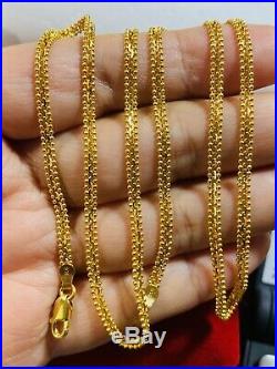 22K Yellow Gold 916 Mens Womens Beads Chain Necklace With 22 Long 3.2mm 9.5g
