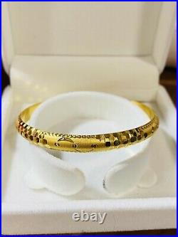 22K Yellow Gold 916 Womens Bangle Bracelet S/M 6-7 With 7mm 8.11g Fast Ship