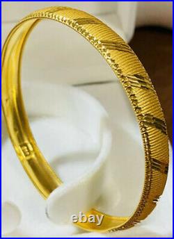 22K Yellow Gold 916 Womens Bangle Bracelet XS/S 6-6.5 With 10mm 10.7g Fast Ship