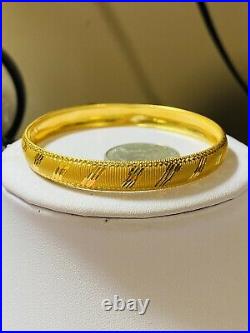 22K Yellow Gold 916 Womens Bangle Bracelet XS/S 6-6.5 With 10mm 10.7g Fast Ship