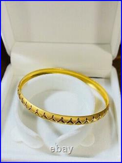 22K Yellow Gold 916 Womens Bangle Bracelet XS/S 6-6.5 With 6.5mm 6.33g Fast Ship