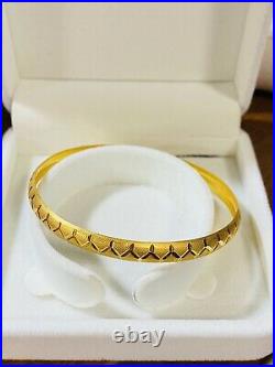 22K Yellow Gold 916 Womens Bangle Bracelet XS/S 6-6.5 With 6.5mm 6.33g Fast Ship