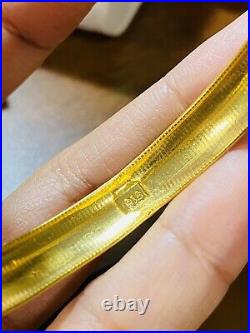 22K Yellow Gold Fine 916 Womens Bracelet Bangle Xm/SM Fits 6-6,5 10.7g 9mm Wide