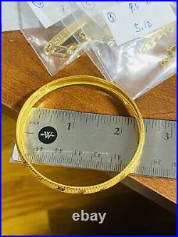 22K Yellow Gold Fine 916 Womens Bracelet Bangle Xm/SM Fits 6-6,5 10.7g 9mm Wide