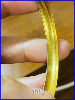 22K Yellow Gold Fine 916 Womens Bracelet Bangle Xm/SM Fits 6-6,5 6.33g 6.5mm