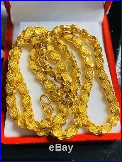 22K Yellow Gold Womens Damascus Necklace With 18 Long 5mm USA Seller