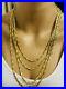 22K Yellow Real Saudi Gold 916 Mens Baht Necklace With 26 Long 4mm Wide 13.62g