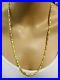 22K Yellow Real Saudi Gold 916 Mens Baht Necklace With 26 Long 5mm Wide 15.3g