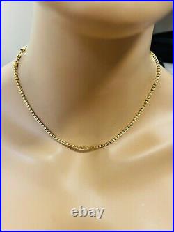 22K Yellow Saudi Gold 916 Womens Necklace Chain With 16 Long 2.5mm 12.79 grams
