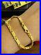 22K Yellow Saudi Gold Fine 916 Mens Womens Baht Bracelet Large 8long 4mm 4.92g