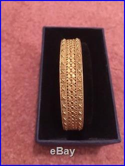 22ct Solid Yellow Gold H-marked Bangle Bracelet. 27 Gram. Size2.6. Dibai-D/Free