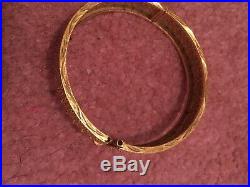 22ct Solid Yellow Gold H-marked Bangle Bracelet. 27 Gram. Size2.6. Dubai-D/Free