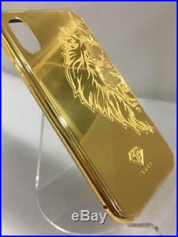 24kt Gold Magnetic Case for iPhone XS / iPhone X Lion Design