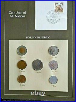 3 FRANKLIN MINT COIN SETS OF ALL NATIONS United Arab Emirates, Italy & Finland