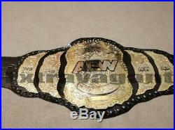 AEW World Wrestling Championship Belt Adult Size Leather Strap