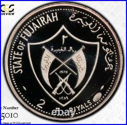 AH1389 1970 PCGS PR68DCAM Fujairah (UAE) 2 Riyal Nixon