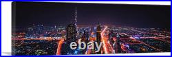 ARTCANVAS Dubai United Arab Emirates Night View Panoramic Canvas Art Print
