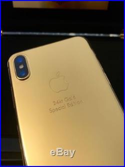 Apple iPhone 256GB Space Gray (Unlocked) 24kt Gold Special Edition