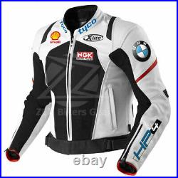 BMW HP4 Professional Motorcycle Leather Racing Jacket MotoGP Race, Size (S-4XL)