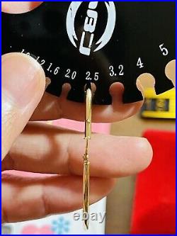 Beautiful 18K 750 Fine Saudi Gold Womens Hoop Earring 3XL 2.6 Long 4.0g 2.5mm