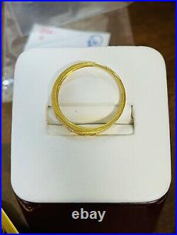 Beautiful 22Ct Saudi 916 Yellow Gold Mens Womens Ring FITS 9.5-10 3.44 grams