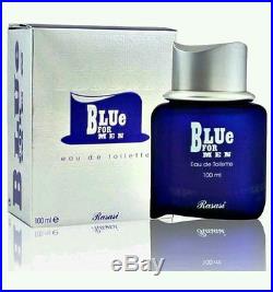 Blue For Men Rasasi Eau De Toilette 3.33 OZ Spray New In Sealed Box