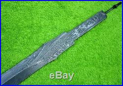 CUSTOM DAMASCUS STEEL KNIFE / HUNTING VIKING SWORD BLANK BLADE DAGGER 30 inches