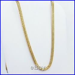 Chain Necklace GENUINE 22K 916 Solid Yellow Gold 20 Foxtail Octagon Shaped 3MM