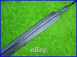 Custom Damascus Steel Hunting Knife / Viking Celtic Sword Blank Blade / Dagger
