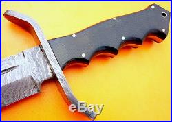 Custom Damascus Steel Hunting Sword /kukri Knife/ Bowie / Jungle Machete /26l