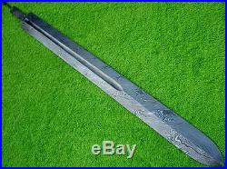 Custom Damascus Steel Knife / Hunting Viking Sword Blank Blade Dagger