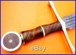 Custom Damascus Steel Medieval Knight Sword / Knife / Dagger / Bowie / 32l