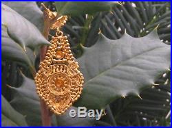 Dangle Earrings, Arabic/India Style, 22K Yellow Gold (916) 11.8 grams