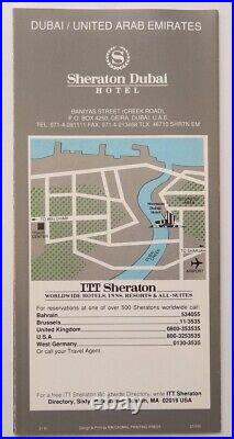 Dubai Sheraton Hotel Itt United Arab Emirates Brochure Travel Vintage 1991