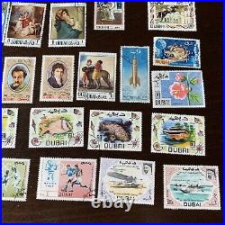 Dubai Stamp Collection 48 M&u Different Stamps