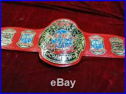 ECW WORLD HEAVYWEIGHT WRESTLING CHAMPIONSHIP Red BELT. ADULT SIZE (2mm plates)